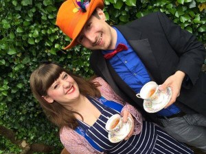 JS and I partying at a Mad Hatters Tea Party!