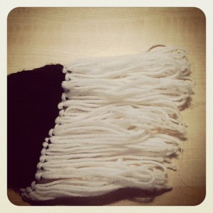 The fringe of the Secret Santa Scarf (Copyright Corrie B)