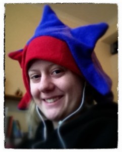 Modelling my (very attractive) jester hat! (Copyright Corrie B)