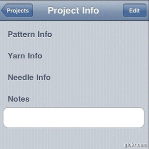 Editing the info in Knit Counter Editing the info in Knit Counter