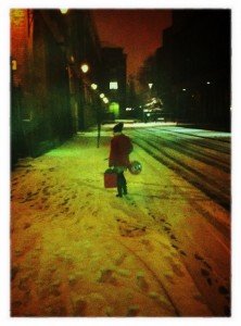 The Birthday Girl heads home through the snow (Copyright Anna S) The Birthday Girl heads home through the snow (Copyright Anna S)