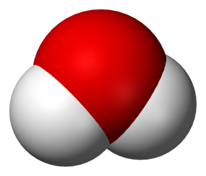 A water molecule -- good ole H2O