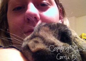 Me and the abandoned rabbit <3