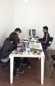 The work team settling into new offices (Copyright Corrie B)