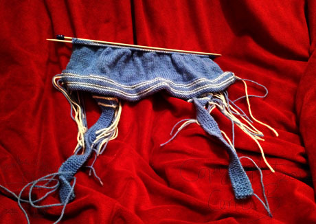 The hat half-done. The hat half-done.