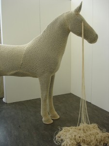 A knitted horse in Amsterdam