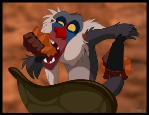 Rafiki: "asante sana, squash banana, wiwi nugu, Mi Mi apana"