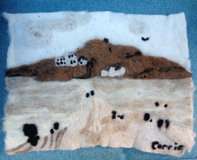 Burgh Island, needle-felted in alpaca wool by Corrie! Burgh Island, needle-felted in alpaca wool by Corrie!