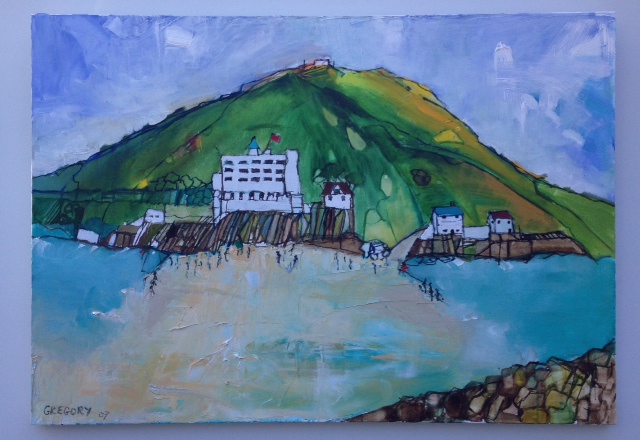 Painting of Burgh Island by Annabel Gregory, commissioned for mum's birthday. Painting of Burgh Island by Annabel Gregory, commissioned for mum's birthday.
