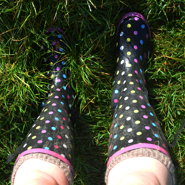 Wellies and hand-knitted socks. Fashion. Icon. Wellies and hand-knitted socks. Fashion. Icon.
