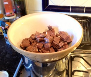 Chocolate ready to be melted.