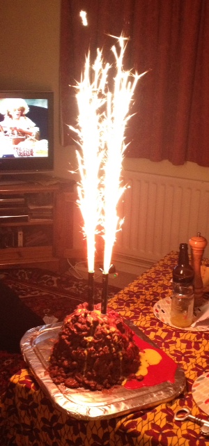 The volcano erupts! The volcano erupts!
