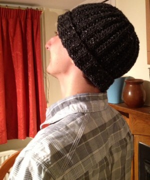 And side-back view of the hat.