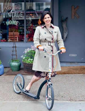 Kirstie outside her shop.