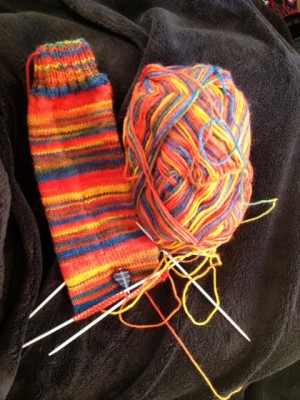 The second sock underway.