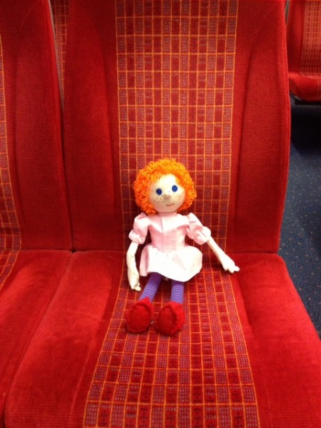 Skinny Liz travelling to Unravel 2013 in style. She definitely didn't need to come.