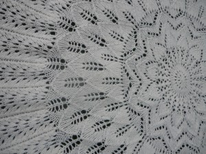 Close-up of the Sampler Shawl