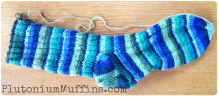 The first sock completed.