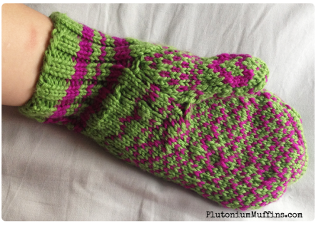 Very very warm fairisle mittens!