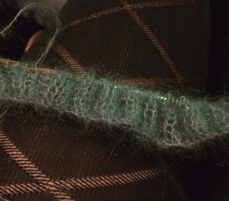 2 cm of ribbing on Garland after two hours....