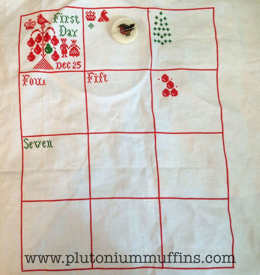 I made loads of progress on the Plum Street Sampler. I finished the border on the 1st of June, so that doesn't count, but I didn't take a photo before!