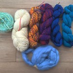 My spinning efforts, chronological from left to right.