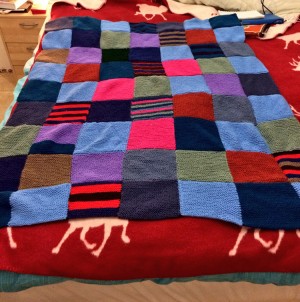 A completed patchwork blanket!