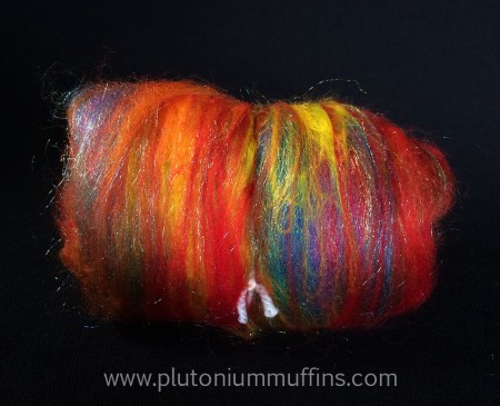 Some blazing rainbows fibre ready for spinning, felting and whatever else you want to have a go at!