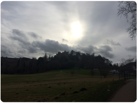 The local landscape is filled with architecture that is gorgeously unique to Somerset. Can you see the castle turret in this photo?