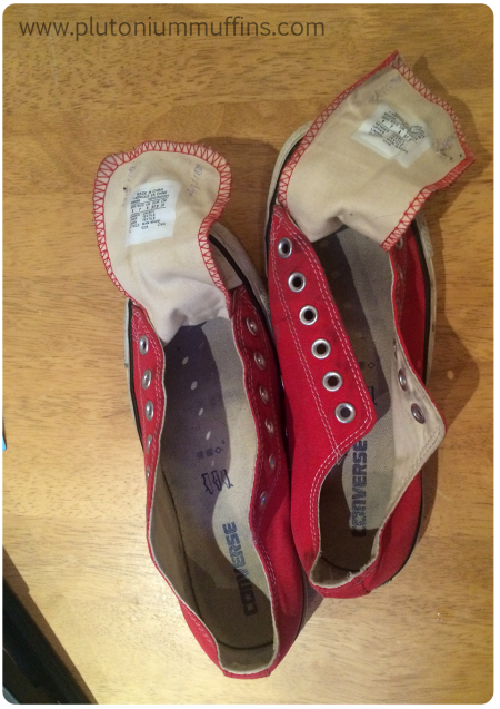 An old pair of Converse before treatment.