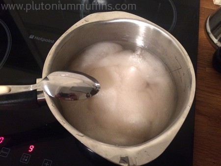 Cooking my fibre in a vinegar solution.