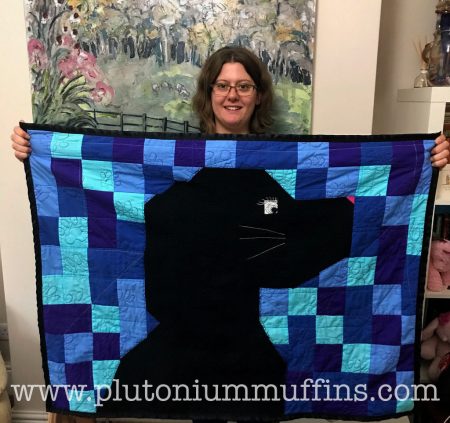 Proud me with my first ever quilt!