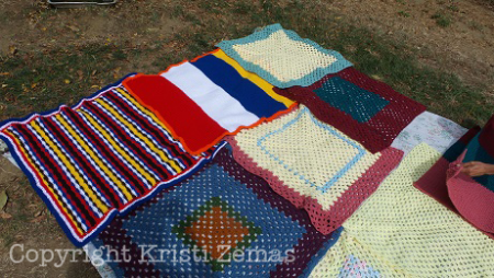 A crochet blanket for the world's biggest stocking!