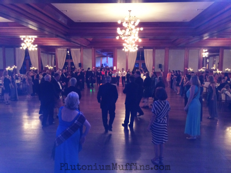 Dancing at the ball.