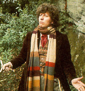 Tom Baker as the Fourth Doctor (image from the BBC)