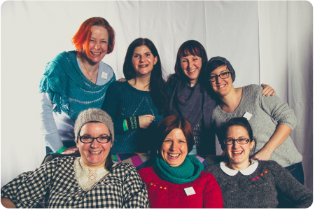 The wonderful friends I made at Edinburgh Yarn Festival (photo from the pop-up studio)