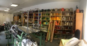 A panorama of the full East London Knit studio.