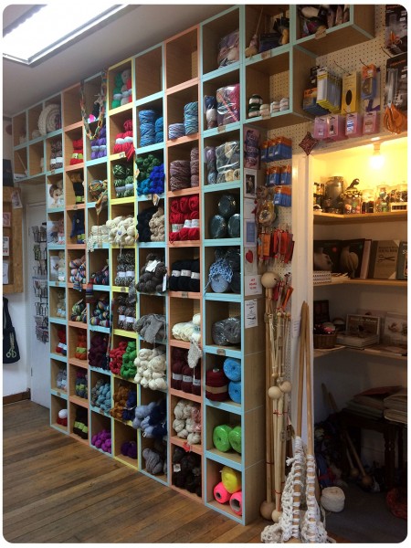 My favourite shot in any shop - the yarn wall!