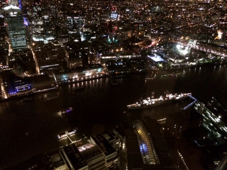 HMS Belfast sitting in the Thames.