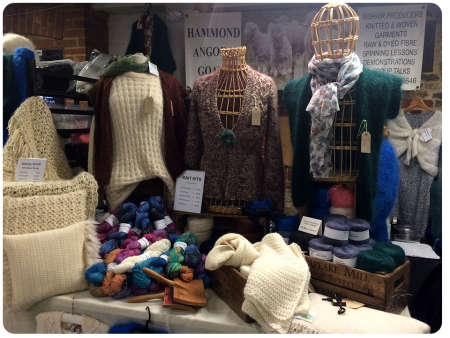 The Hammond Mohair Goats display.