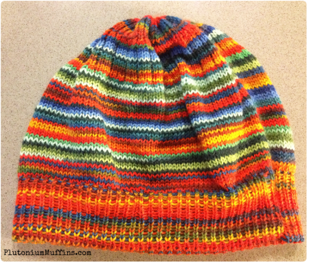Beautiful machine hat, complete and ready for wearing.