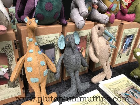 House of Zandra felt animals. Tim Burton-esque and stunning.