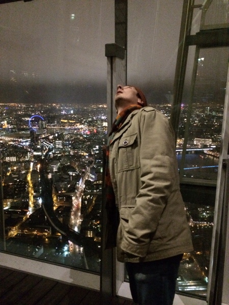 JS looking towards the top of the Shard. JS looking towards the top of the Shard.
