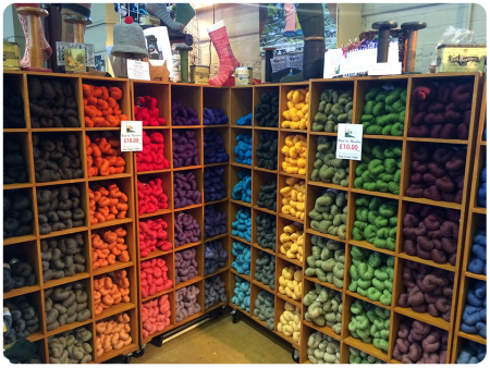 The Knit by Numbers display on the John Arbon stall at Unravel 2015.