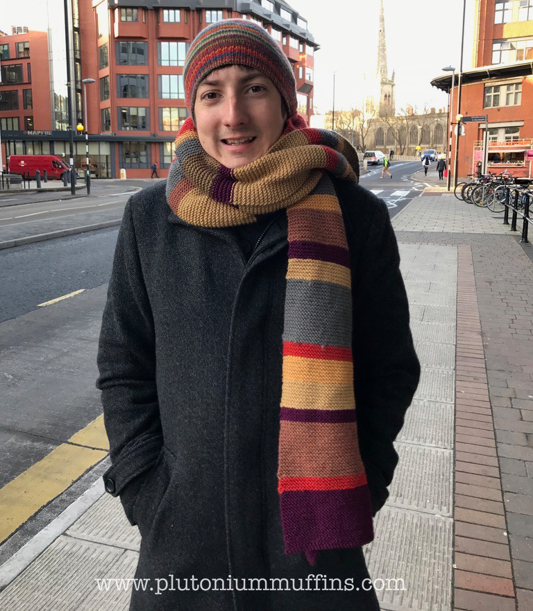 John wearing his scarf for the first time!