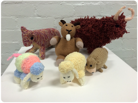 Adorable yarn-producing animals! Loving the billy goat.