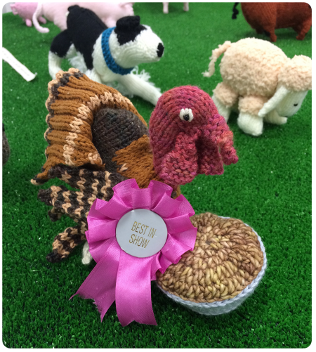 The Knitted Farm winner, a majestic turkey.