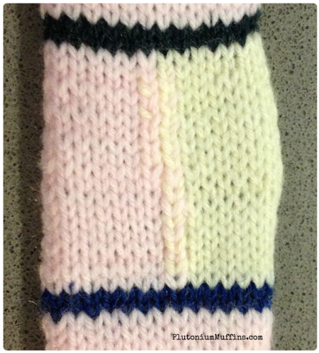 Sample of intarsia completed on knitting machine. Sample of intarsia completed on knitting machine.