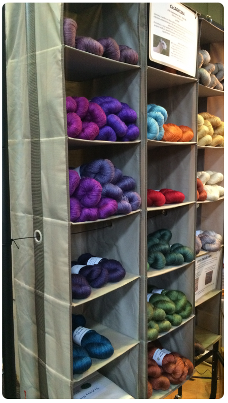 Yarn in the "A Knitting Swede" booth.