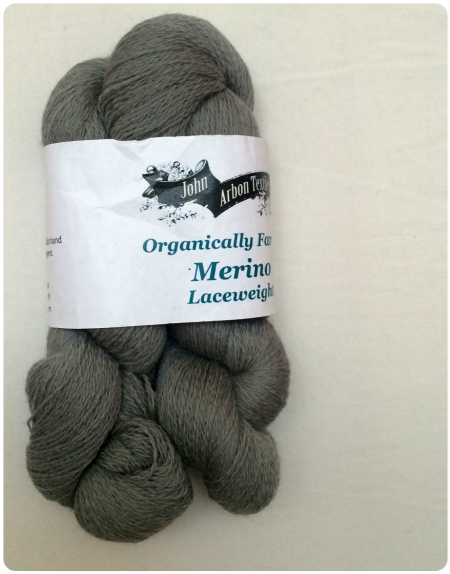 Organically Farmed Merino Laceweight in Dove Grey.